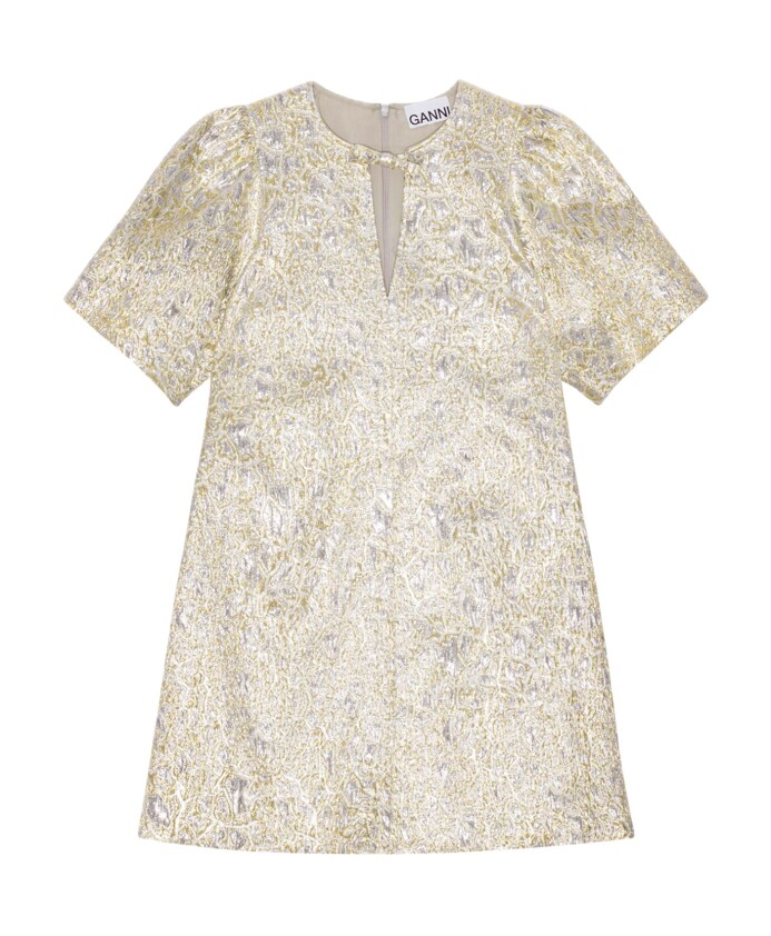 metallic-cloque-a-shaped-mini-dress