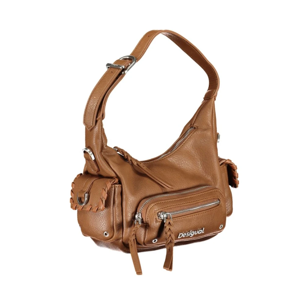 Desigual Bruine Polyethyleen Tas Verstelbaar Handvat Brown Dames