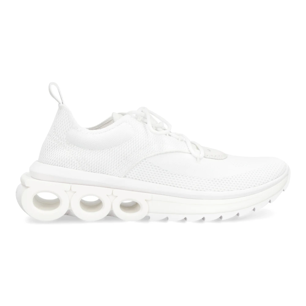 Ferragamo Nima Fabric Low-Top Sneakers Dames Schoenen Wit