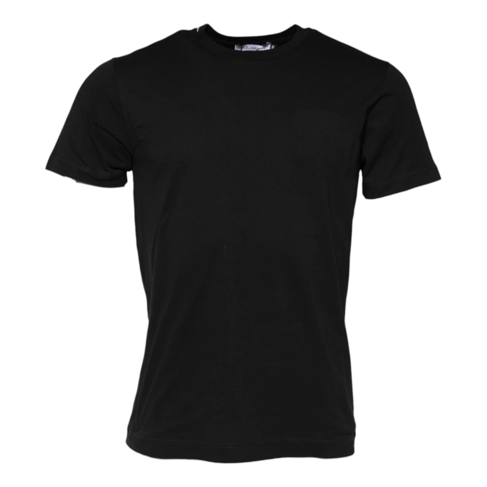 Dolce & Gabbana Uomo Nero - T-Shirt Girocollo Maniche Corte - Tops - L