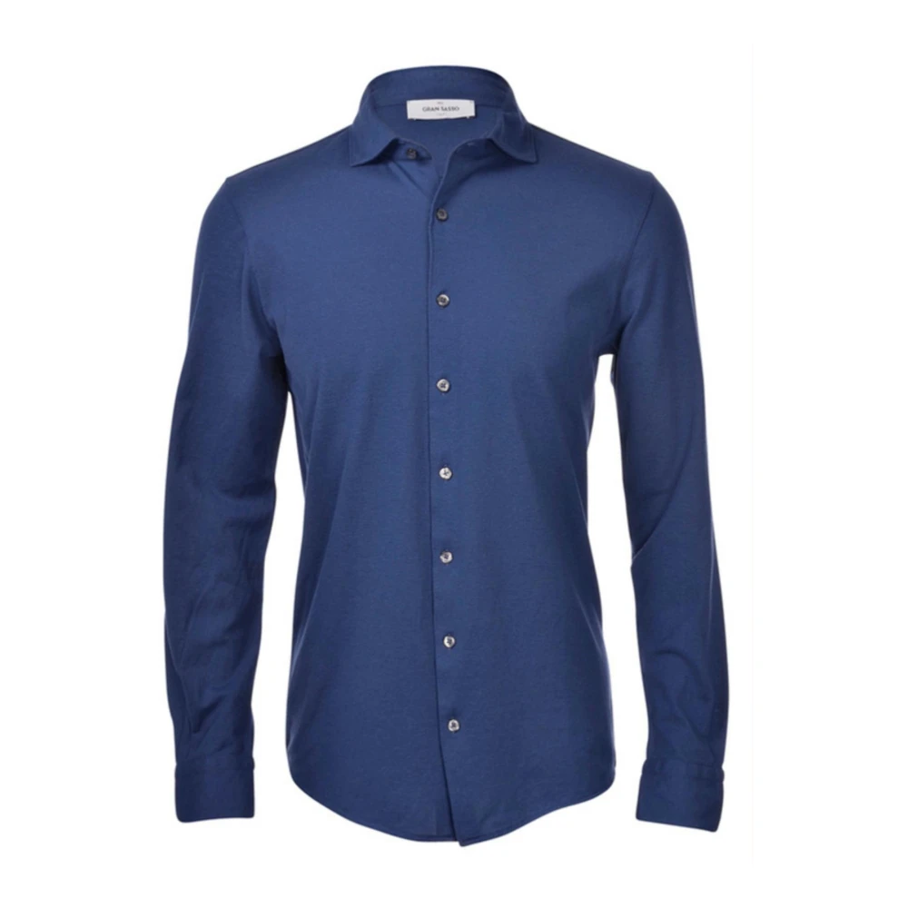 Gran Sasso Blauw Casual Overhemd met Lange Mouwen Blue Heren