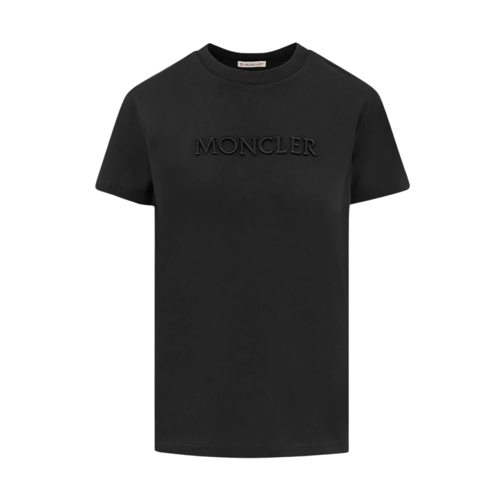 Moncler - Tops > T-Shirts - Black - Moncler - Modalova