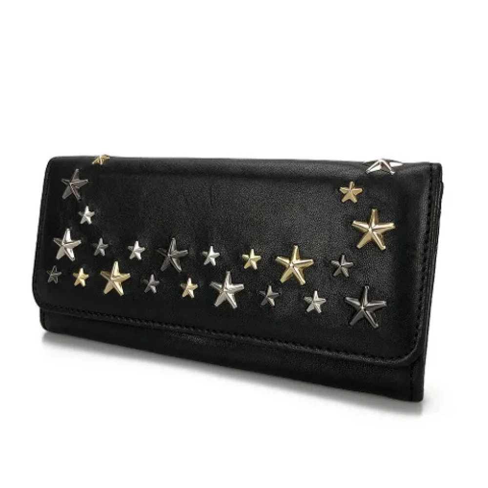 Jimmy Choo Pre-owned Leather wallets Black Dames