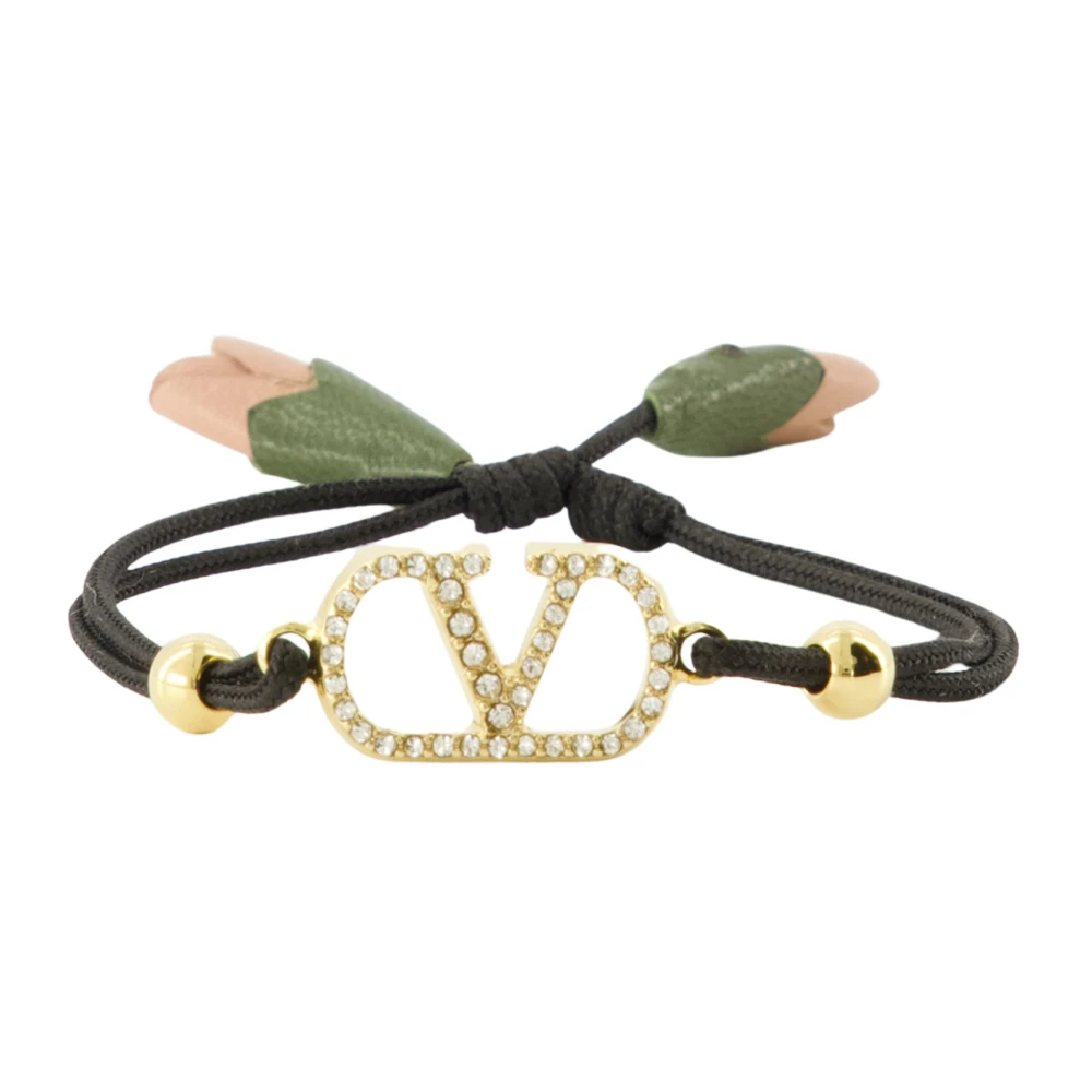 Valentino Garavani Black Bracelets, Female, One Size, Vlogo Bracelet
