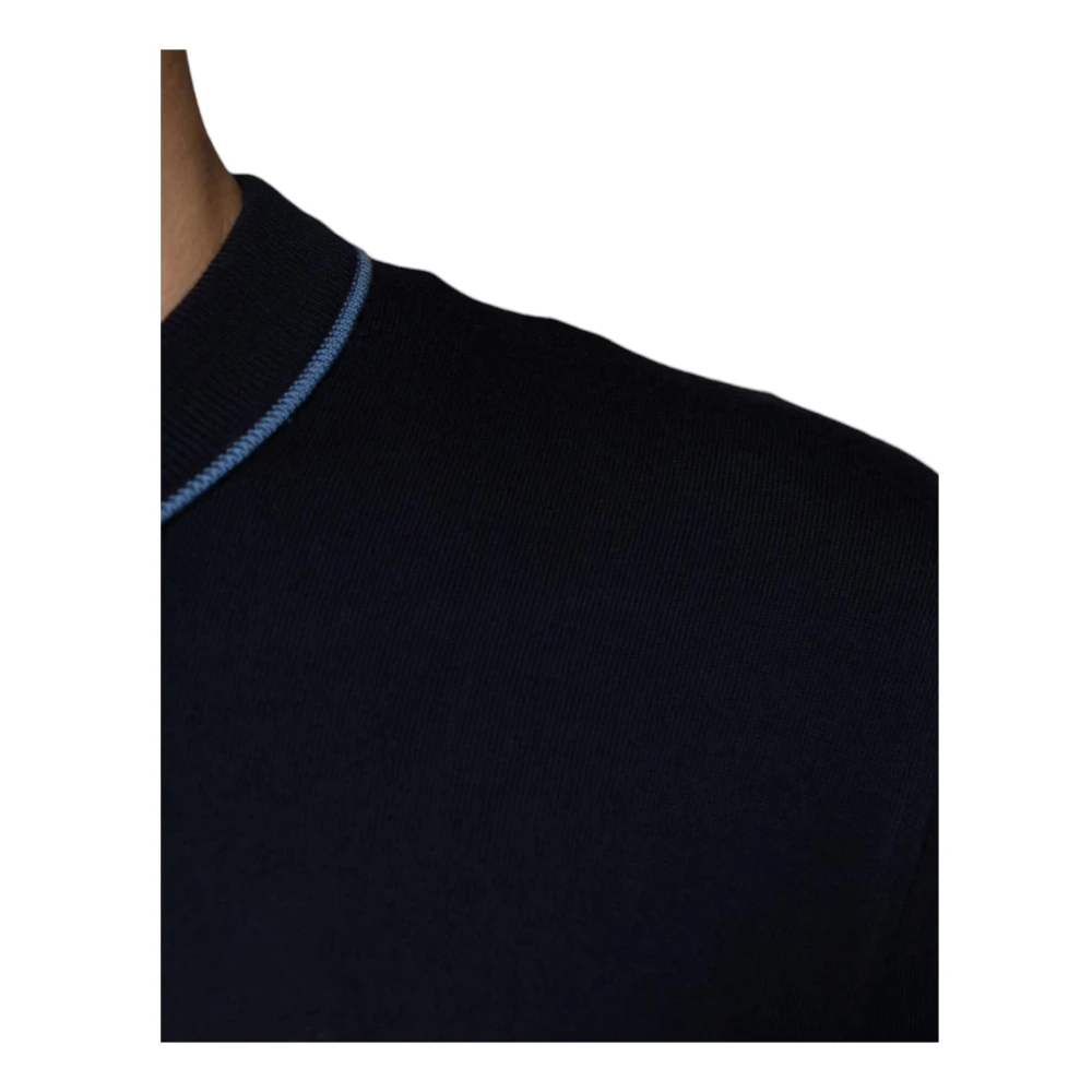 Dolce & Gabbana Logo Detail Wollen Trui Donkerblauw Blue Heren