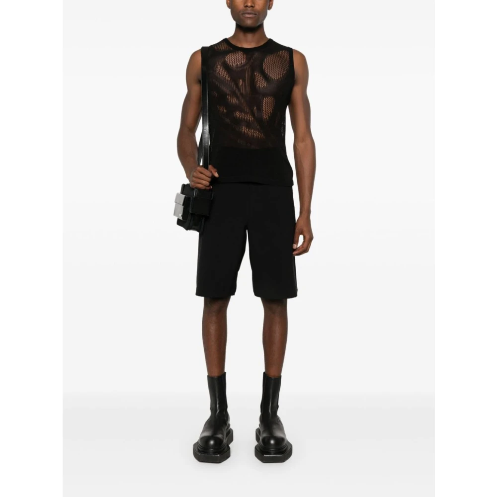 Gr10K Hoge Taille Elastische Opbergshorts Black Heren