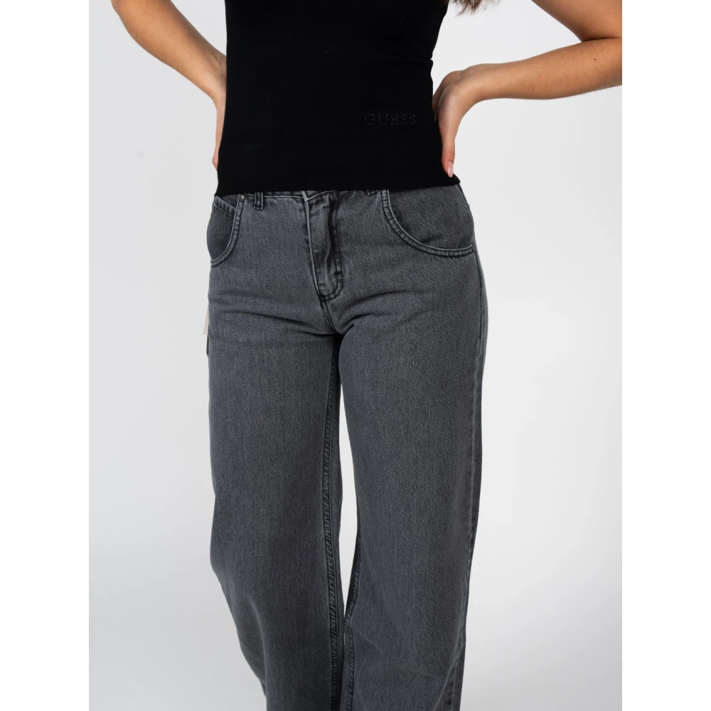 La Haine Inside Us Wijde Pijp Jeans van Hoogwaardig Denim Gray Dames