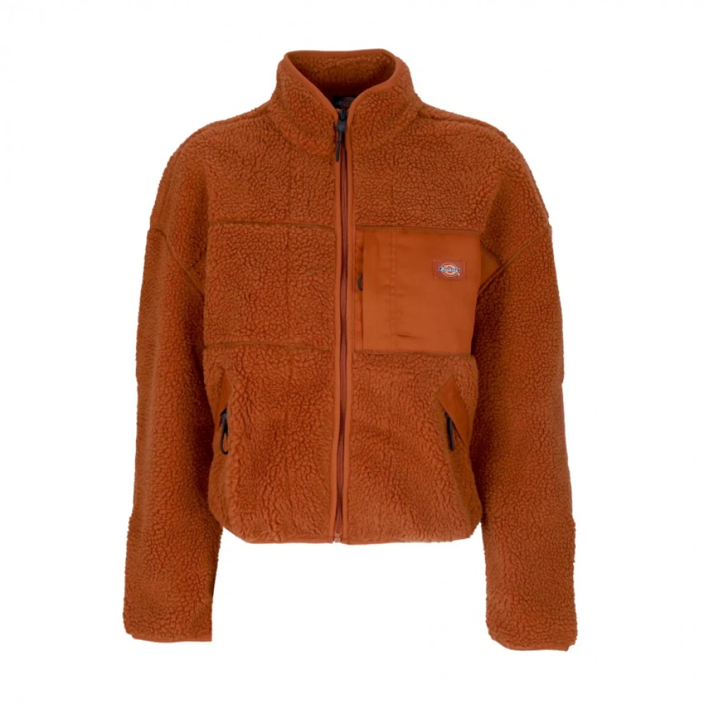 Dickies Chute Fleece Jackor Streetwear Kollektion Brown, Dam