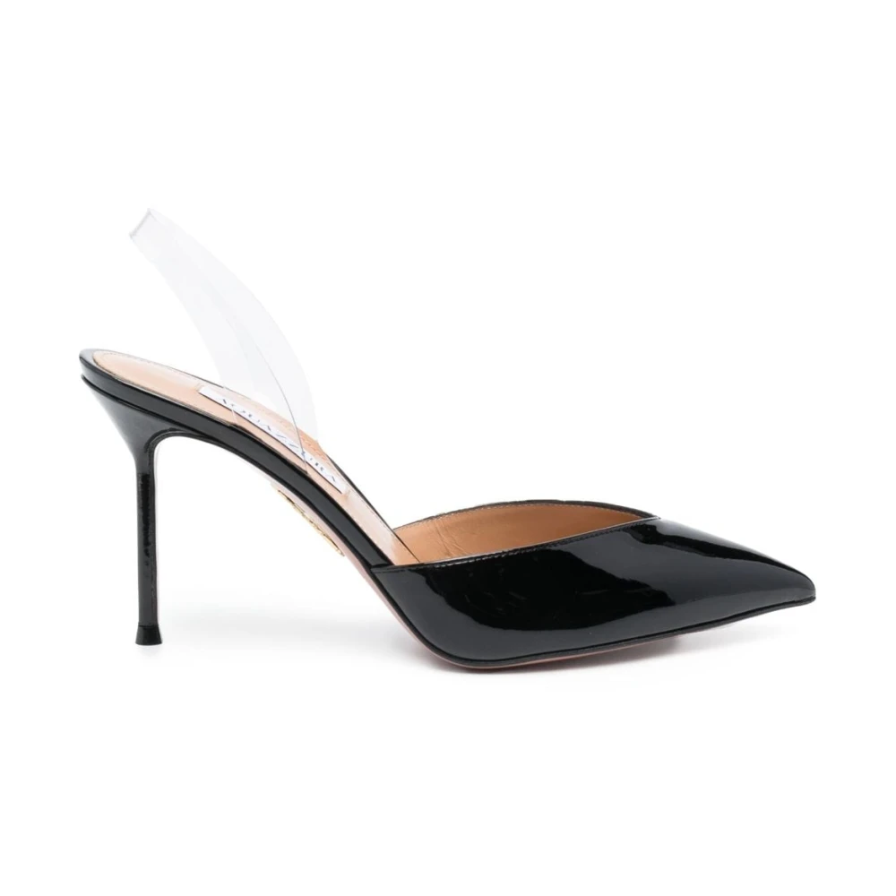 Aquazzura Svarta Plexi Sling 85 Pumps Black, Dam