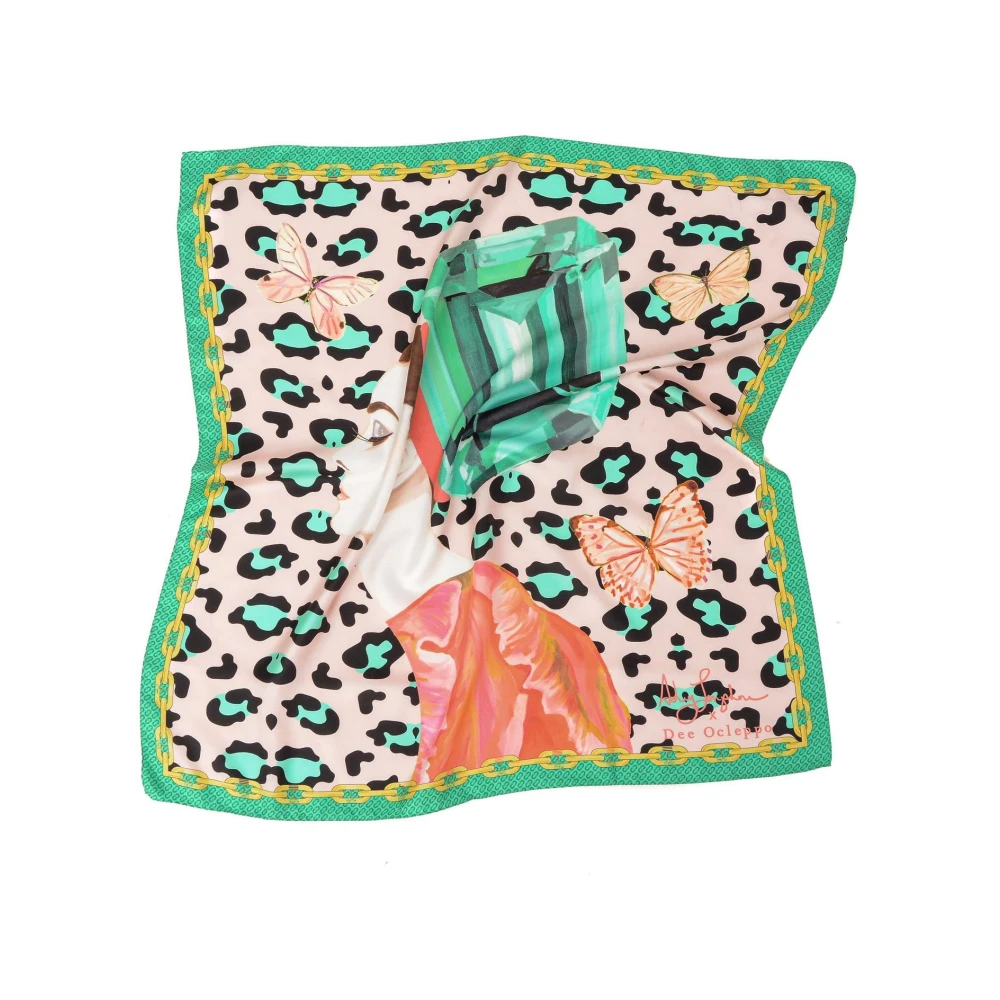Dee Ocleppo Dynamische Pop Art Zijden Sjaal Multicolor Dames