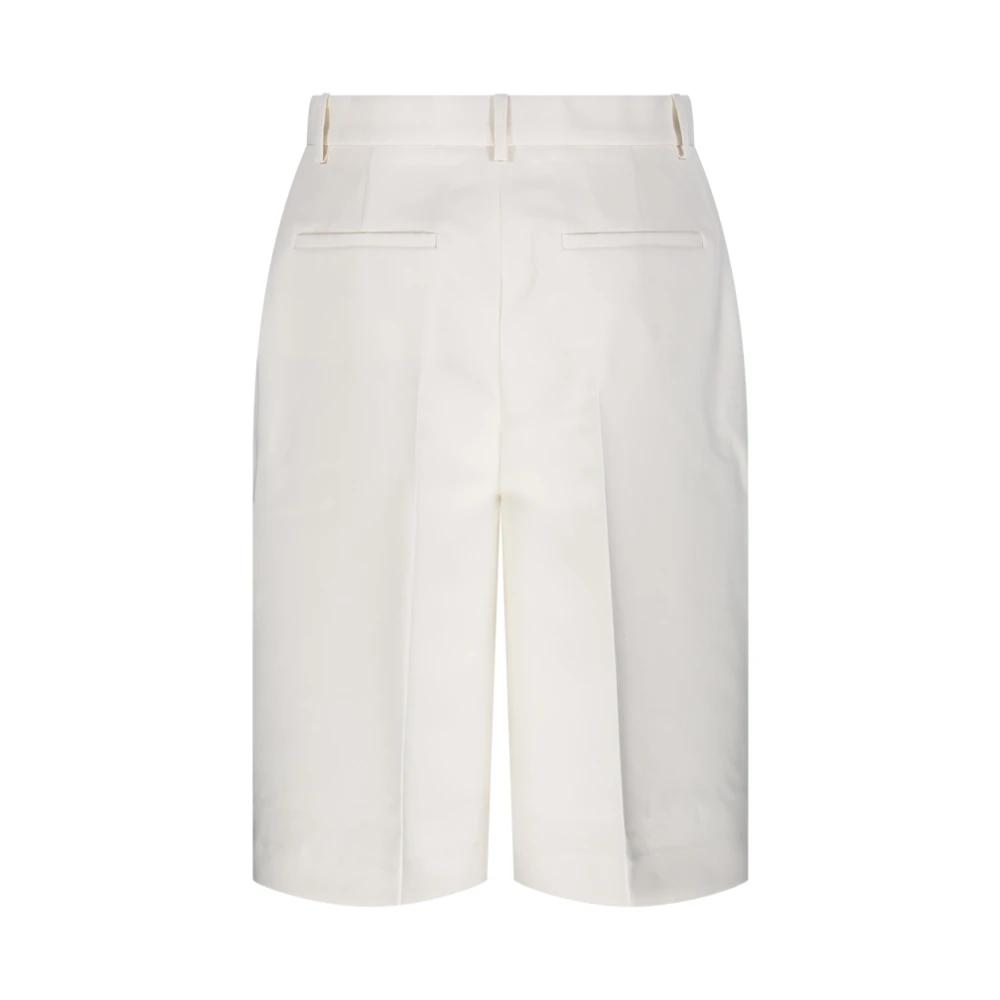 Róhe Ivoor Geplooide Tailored Shorts White Dames