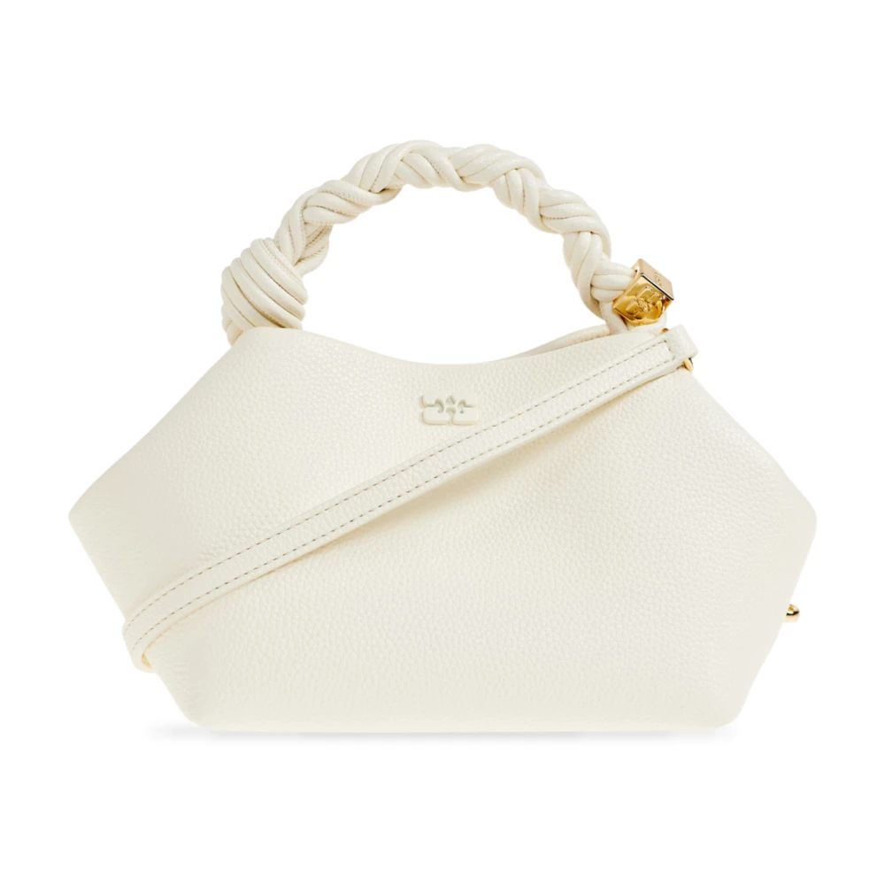 Ganni Women's White Bou Small Grained Tote