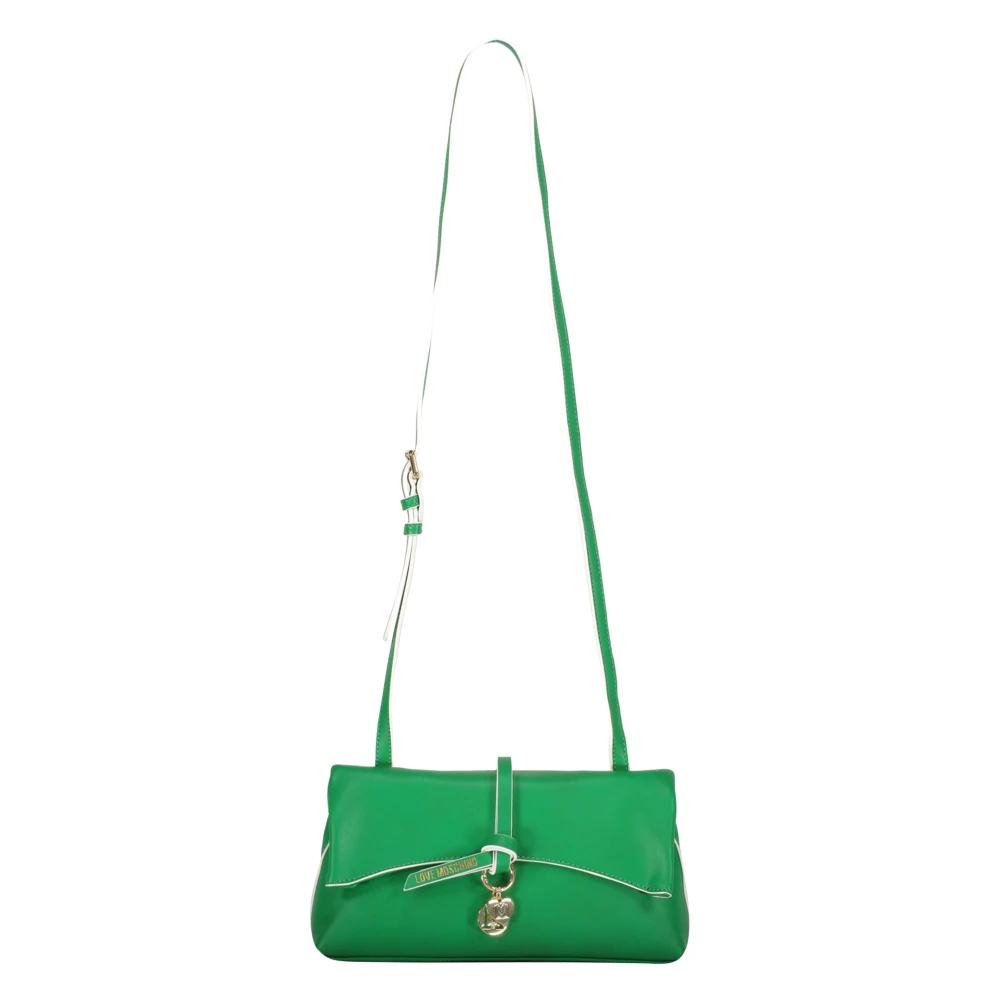 Love Moschino Flap Crossbody Tas met Applique Green Dames
