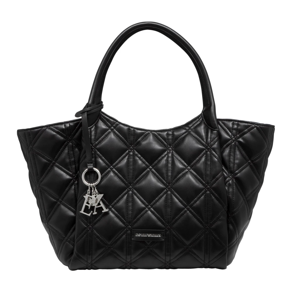 Emporio Armani Eenvoudige Tote Bag met Logo Black Dames