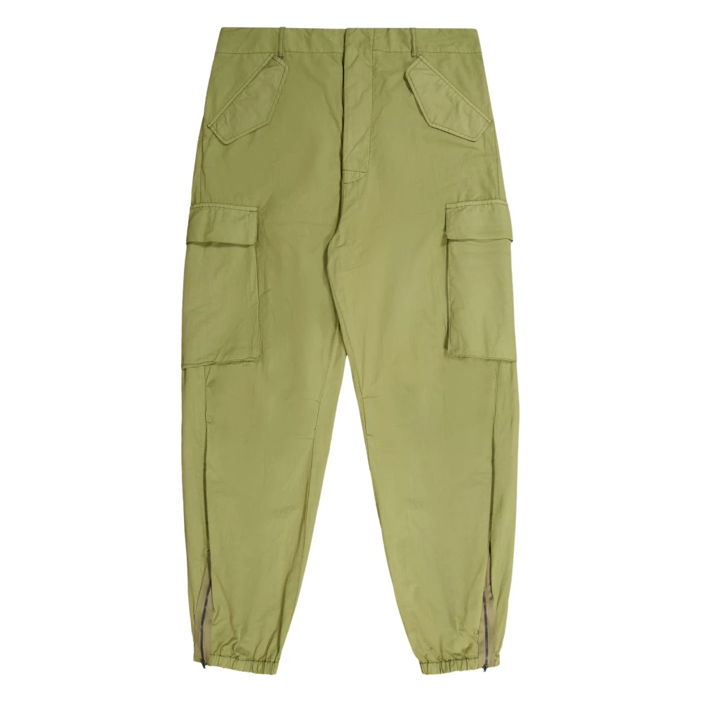 Laneus Cargo broek met elastische manchetten Green Heren
