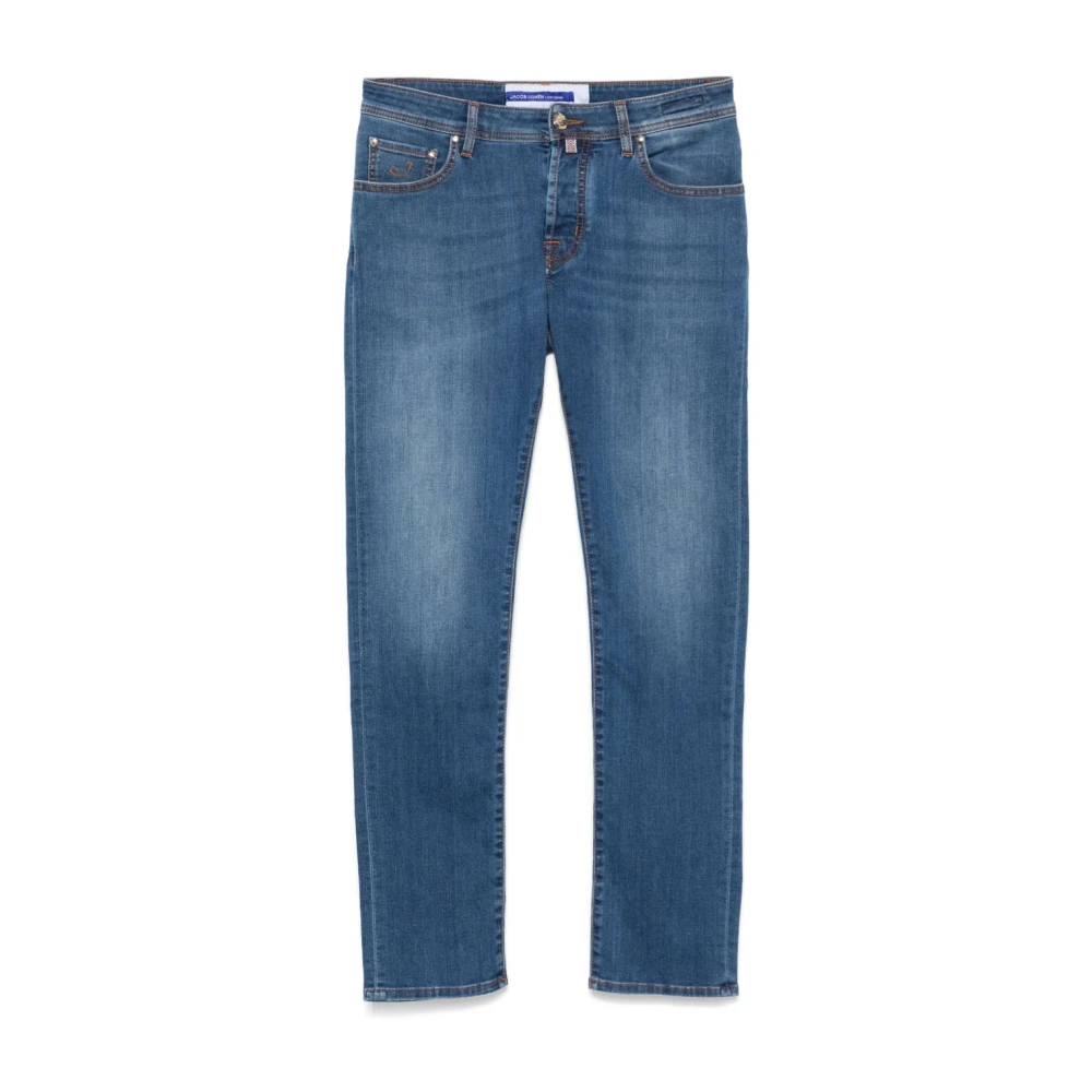 Jacob Cohën Blauwe Jeans met Sjaal Detail Blue Heren