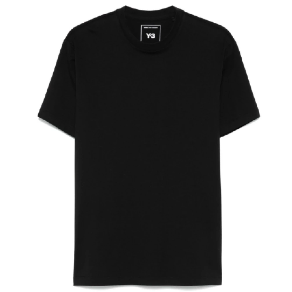 Y-3 Zwart Grafisch Tee Polos Black Heren