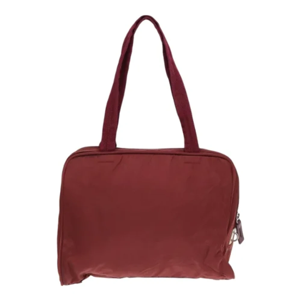 Prada Vintage Pre-owned Fabric shoulder-bags Red Dames