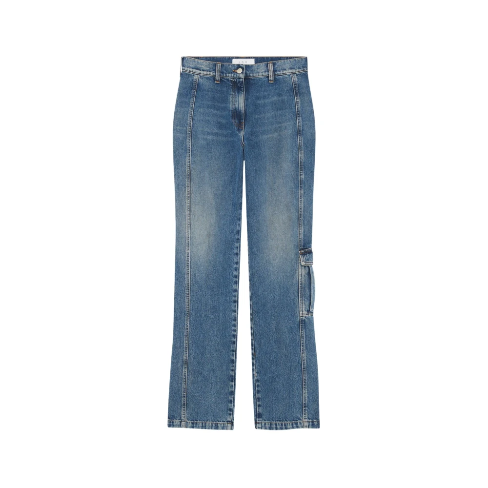 IRO High-waisted Faded Jeans Cargo Zak Blue Dames