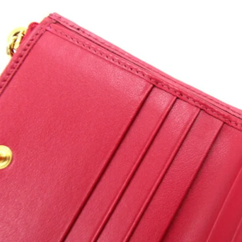 Prada Vintage Pre-owned Leather wallets Pink Dames