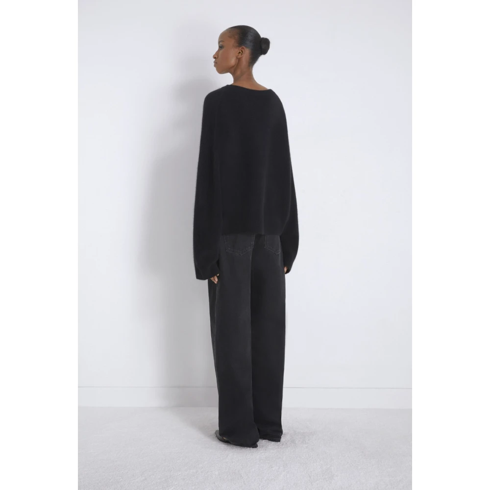 Loulou Studio Zwarte Cashmere Ropo Sweater Black Dames