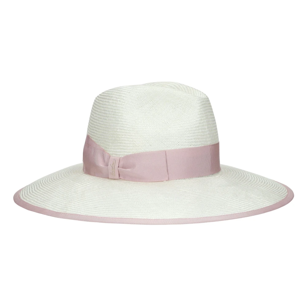 Borsalino Elegante Parasisol Hoed voor Zomerse Dagen White Dames