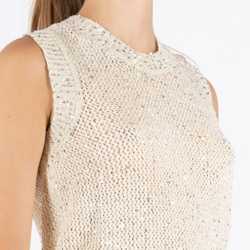 Golden Goose Crewneck Sweater Update Collectie Beige Dames