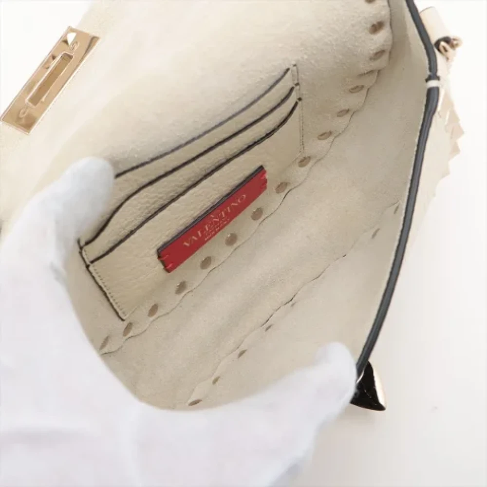 Valentino Vintage Pre-owned Leather handbags Beige Dames