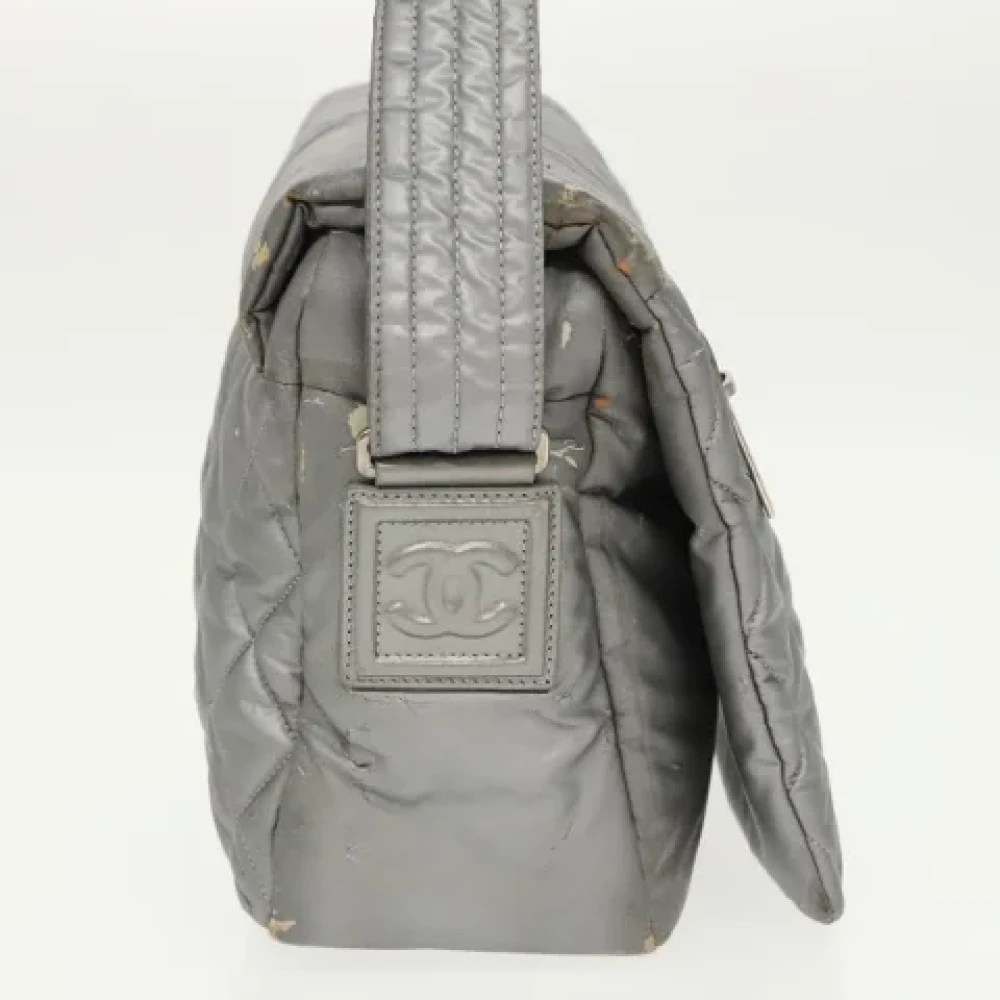 Chanel Vintage Pre-owned Canvas chanel-bags Gray Dames