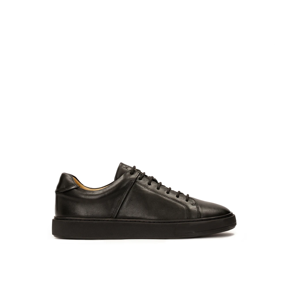 Kazar Zwarte casual leren sneakers Heren Schoenen