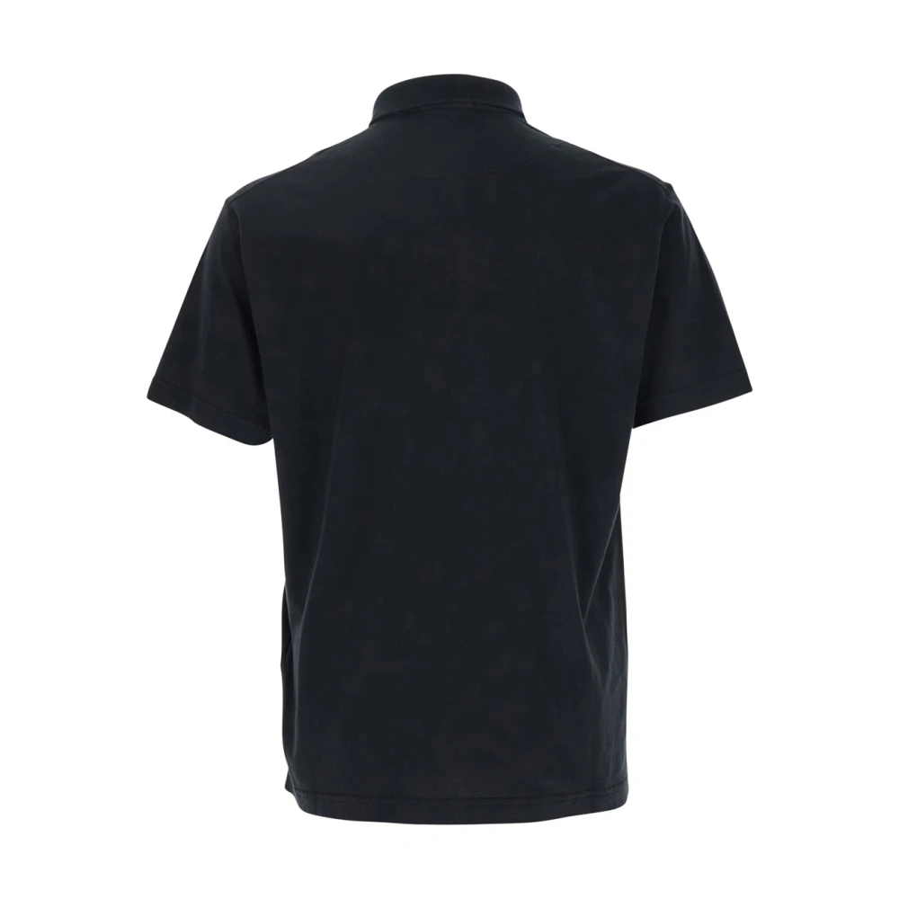 Stone Island Zwart Poloshirt met Logopatch Black Heren