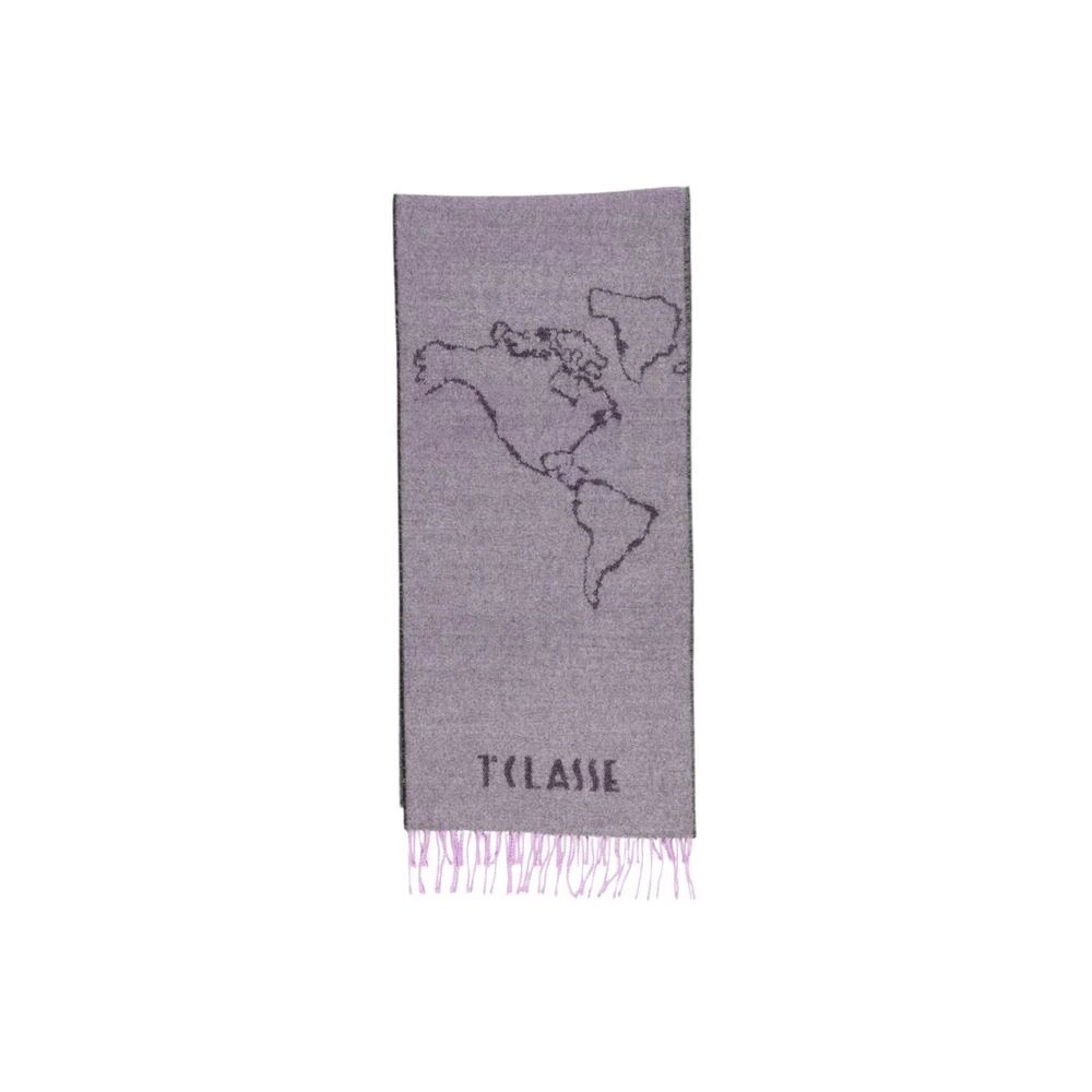 Alviero Martini 1a Classe Lila Polyacryl Sjaal Herfst Winter Collectie Purple Dames