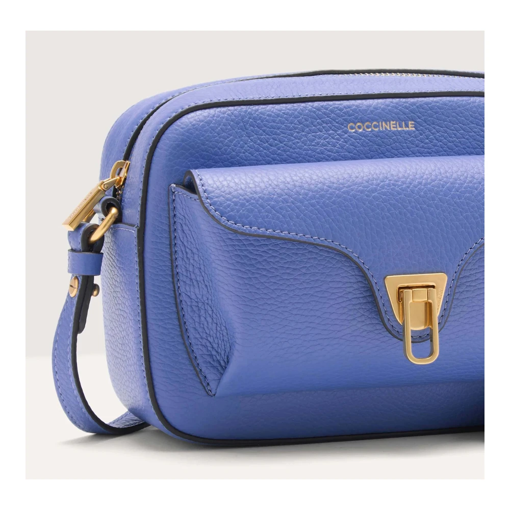 Coccinelle Heldere Blauwe Cameratas met Externe Zak Blue Dames