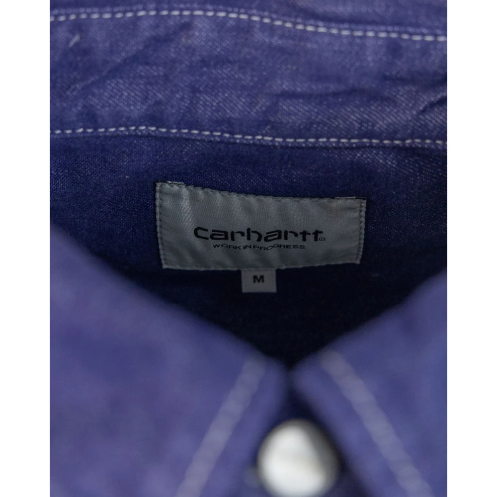 Carhartt WIP Blauwe Denim Overhemd Jas Blue Heren