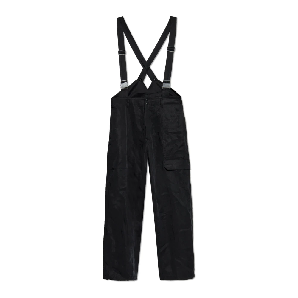 Y-3 Broek met bretels Black Heren