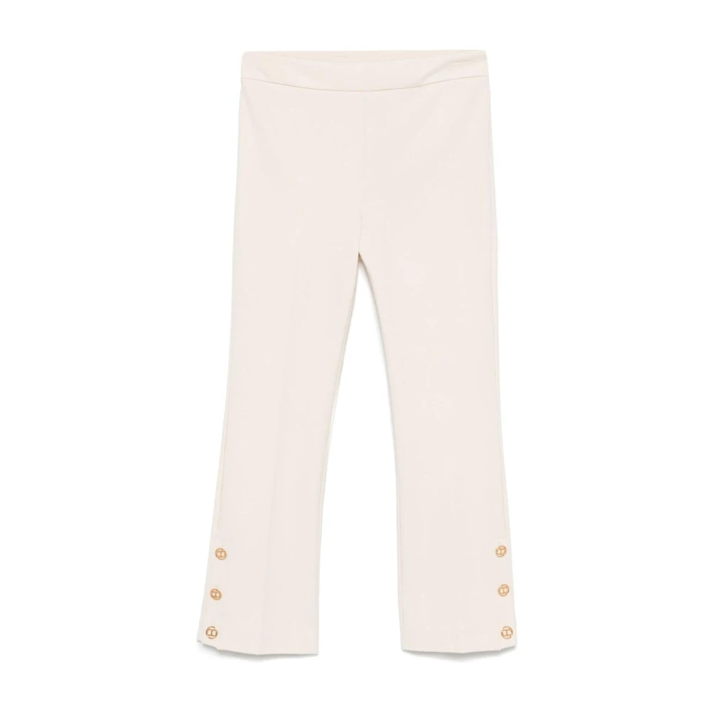 Twinset Witte Cropped Broek met Chique Details White Dames