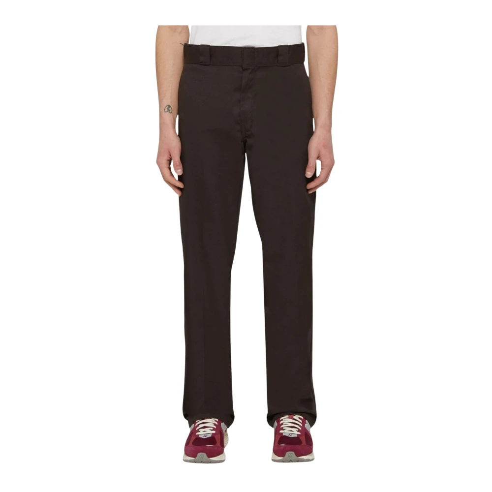 Dickies Men's Brown Straight Trousers, W28 L30, 874 Work Pant