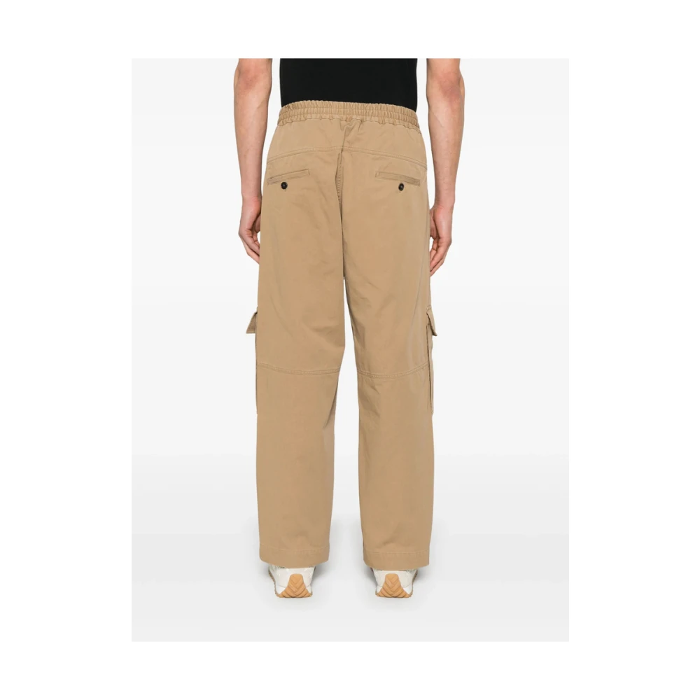 Isabel Benenato Cargo Zak Beige Trekkoord Broek Brown Heren