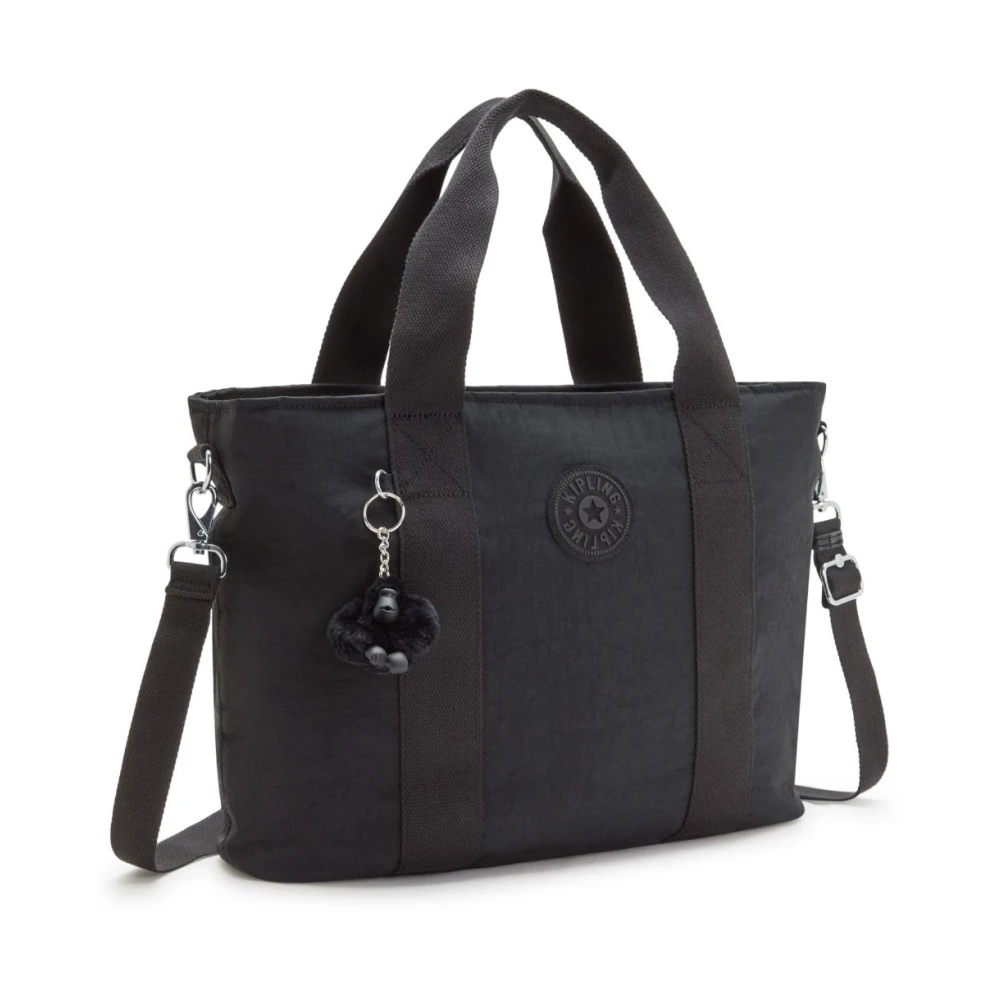 Kipling Lichtgewicht Schoudertas met Meerdere Zakken Black Dames