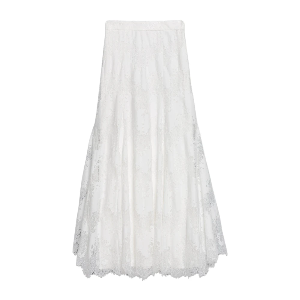 IVY OAK Spets Flared Bridal Maxi Kjol White, Dam