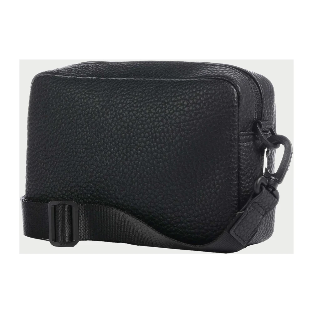 Armani Exchange Zwarte Schoudertas met Voorvak met Rits Black Heren