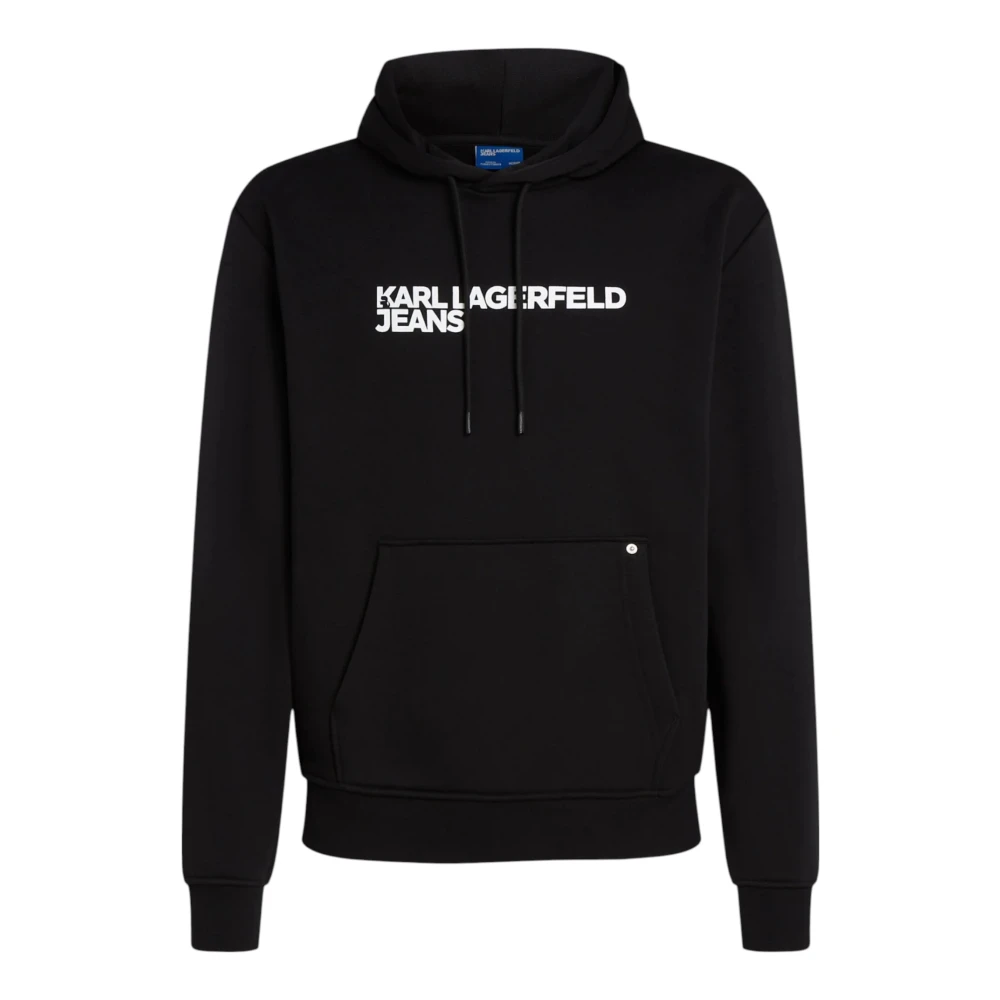 Karl Lagerfeld Men's Black Hoodies, Xs, Klj Reg Logo Hoodie A2m20049