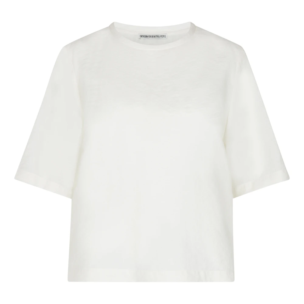 Drykorn Women's White Blouse With 3/4 Sleeves - T-Shirts - L - Tops
