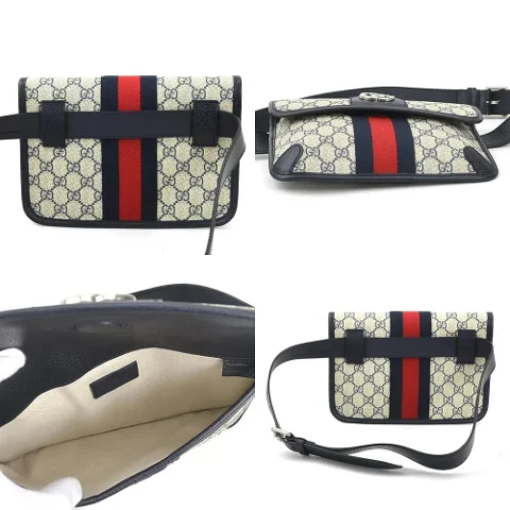 Gucci Vintage Pre-owned Fabric gucci-bags Blue Heren