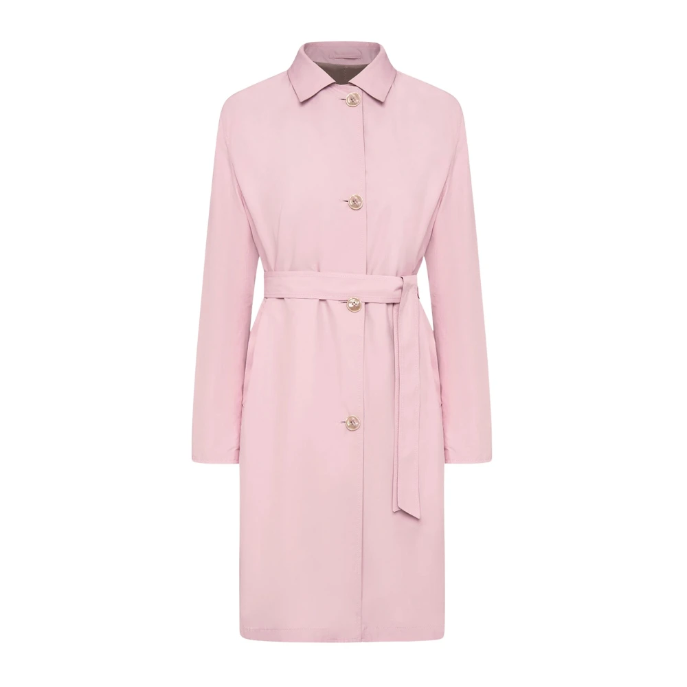 Kiton Belted Coats Pink Dames