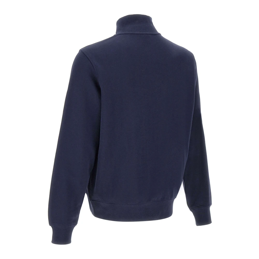 Sun68 Heren Katoenen Vest Blauw Opstaande Kraag Blue Heren