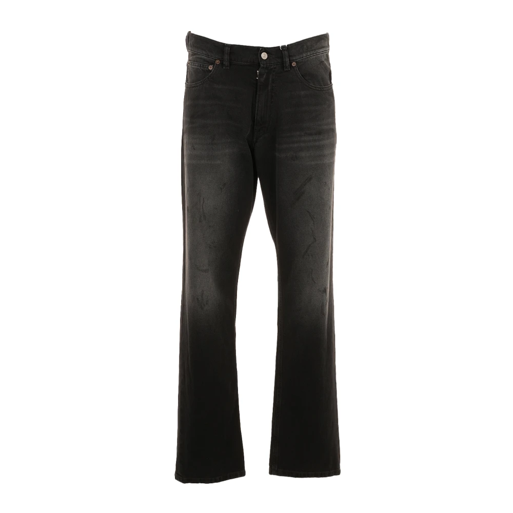 Mm6 Maison Margiela Men's Black Straight Jeans - Straight Fit Jeans - W30 - Jeans