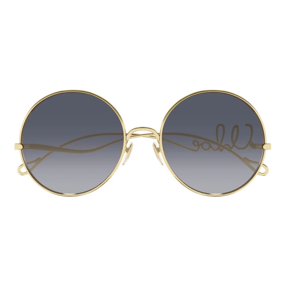 Chloé Yellow Sunglasses, Female, 56 Mm, Round Sunglasses