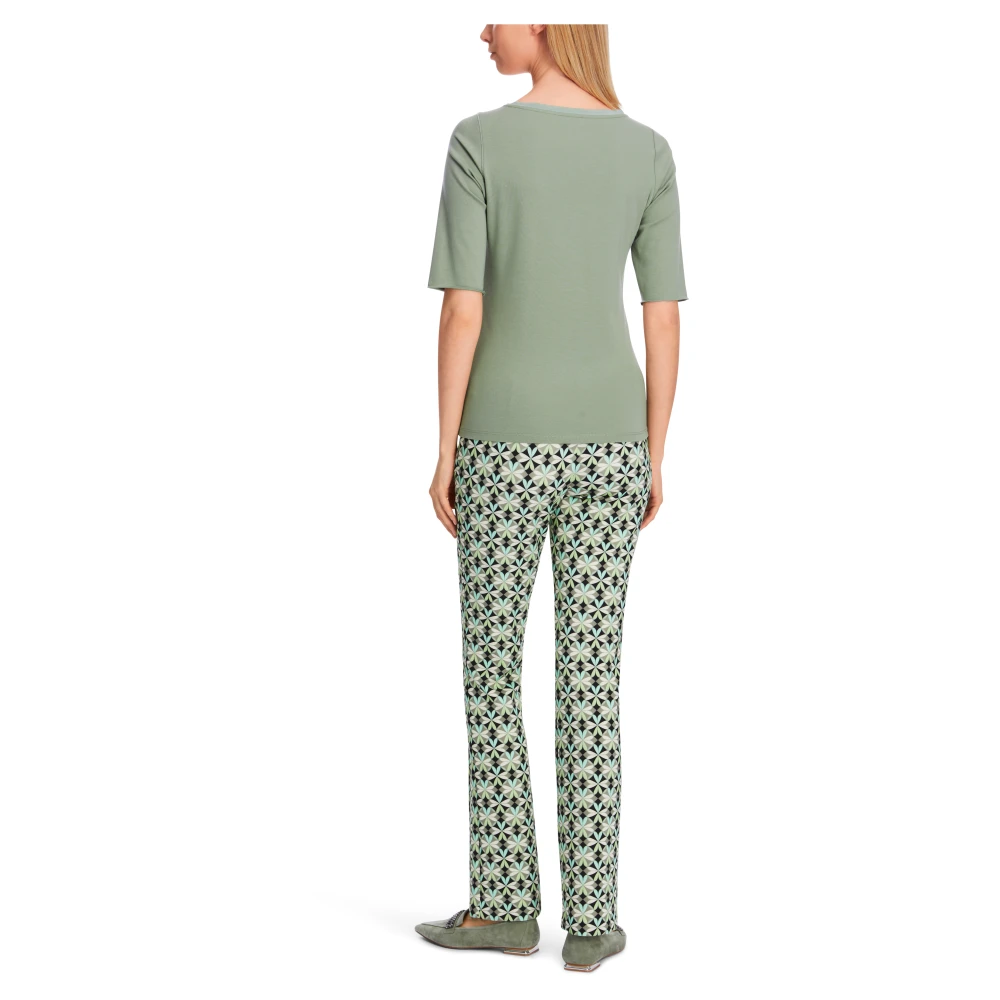 Marc Cain Casual Turn-up Sleeve T-Shirt Green Dames