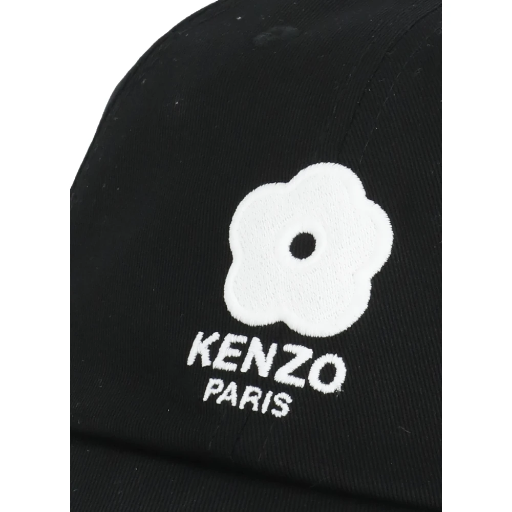 Kenzo Zwarte Baseballpet Boke Flower Borduurwerk Black Heren